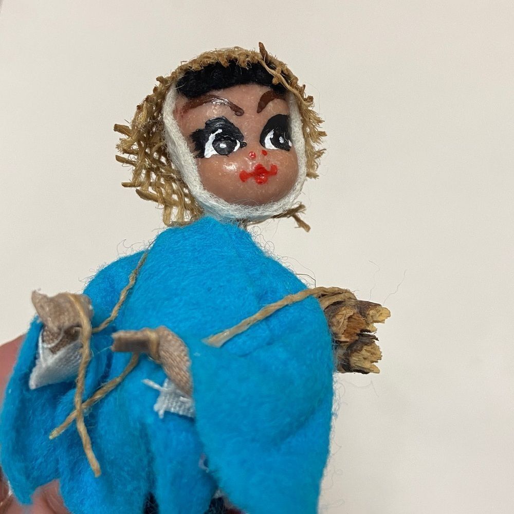 Handcrafted Doll with Blue Outfit
